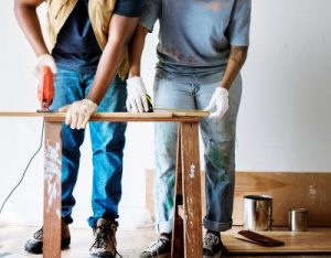 People renovating house